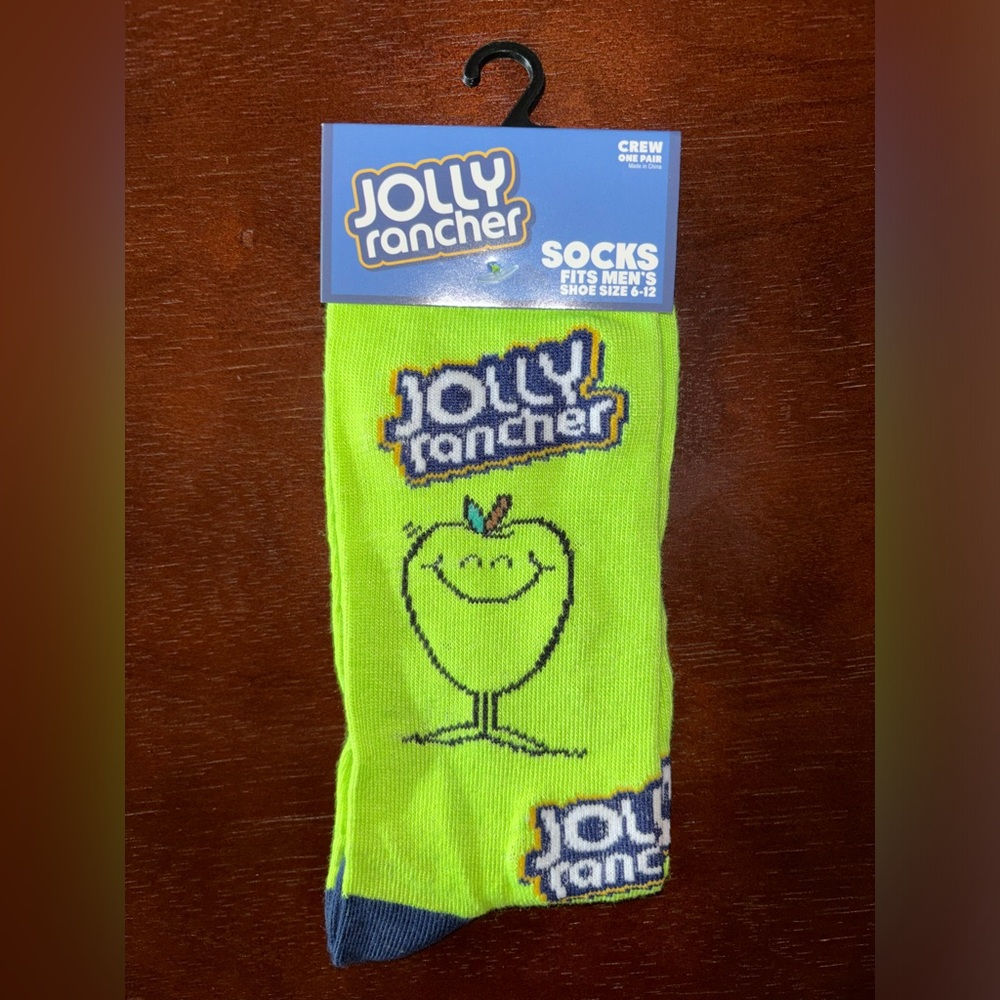 JOLLY RANCHER NOVELTY CREW SOCKS NWT MEN’S SHOE SIZE 6-12